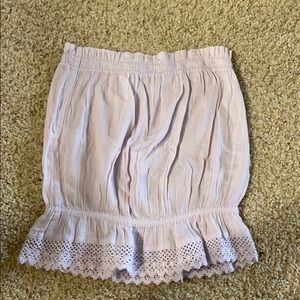 Light purple strapless top